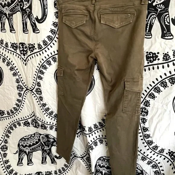 Women's Cargo Joe's Jeans- Olive Green - Picture 3 of 4